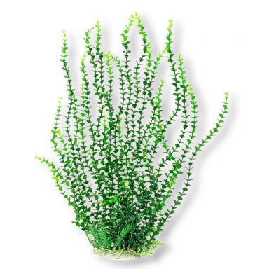 AQUATOP 26" Light Green Small Leafs Plastic Plant w/ Weighted Base for Aquariums, PD-BH52
