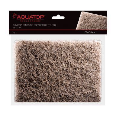 AQUATOP 18"x10" Ammonia Removing Aquarium Filter Pad - Premium Poly Fiber Material, FP-1018AM