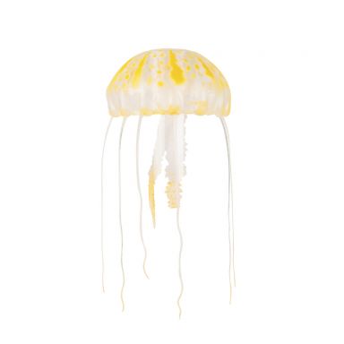 AQUATOP 4" Realistic Floating Orange Lagoon Jellyfish Aquarium Decoration - Lifelike Motion, JF-01OR