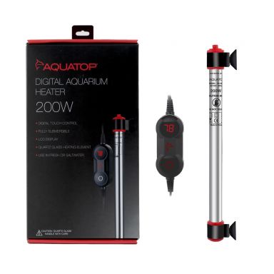 AQUATOP 200W Digital Heater w/ External Control - Fully Submersible for Tanks up to 50-Gal, EX-200