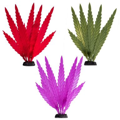 AQUATOP Green/Red/Purple Aquatic Plants (3 Pack) Silicone Aquarium Decor, SD-MULTI06