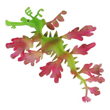 AQUATOP Small Leafy Sea Dragon Silicone Aquarium Decor w/ Adjustable Suction Cup Mount, SD-SEDRASM