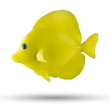 AQUATOP 4" Yellow Tang Fish Silicone Aquarium Decor w/ Adjustable Suction Cup Mount, SD-YTFISH