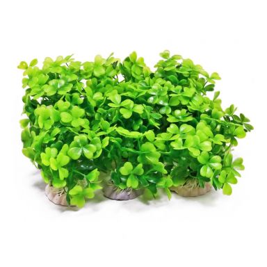 AQUATOP 3" Small Green Plastic Plants (12 Pack) w/ Weighted Bases for Aquariums, PD-MULTI1