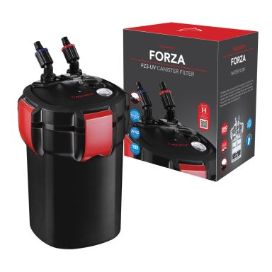 AQUATOP Forza Canister Filter - 7W UV - 185 GPH Flow Rate - For 29-55 Gallon Tanks, FZ3-UV