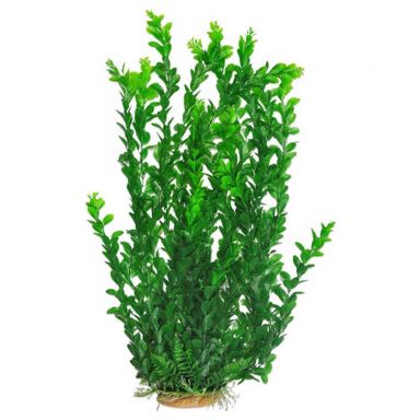 AQUATOP 25" Light Green Medium Leafs Plastic Plant w/ Weighted Base for Aquariums, PD-BH53