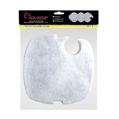 AQUATOP Replacement White Filter Pads 3-Pack for CF-400MKII Canister Filters, RFP-CF400