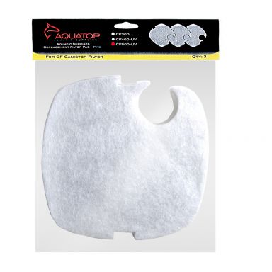 AQUATOP Replacement White Filter Pads 3-Pack for CF-500MKII Canister Filters, RFP-CF500