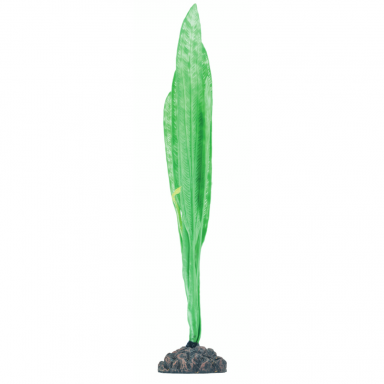 AQUATOP 4.5" Green Amazon Sword Silicone Aquarium Plant Decor w/ Weighted Base, SD-0445