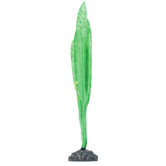 AQUATOP 4.5" Green Amazon Sword Silicone Aquarium Plant Decor w/ Weighted Base, SD-0445