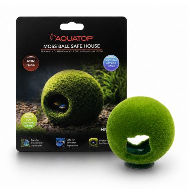 Aquatop Moss Ball Safe House Aquarium Hideaway – Small (2.6" x 2.4" x 2.6"), HMB-SM