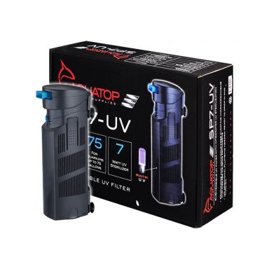 AQUATOP Submersible Filter w/ 7W UV, 126 GPH for Aquariums up to 75-Gal, SP7-UV