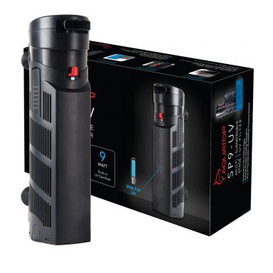 AQUATOP Submersible Filter w/ 9W UV, 264 GPH for Aquariums up to 100-Gal, SP9-UV