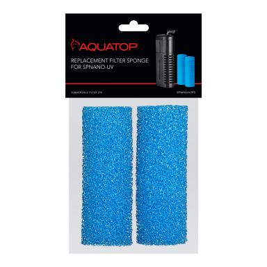 AQUATOP 2-Pack Replacement Filter Sponge for SPNANO-UV Submersible Filter, SPNANOUV-RFS