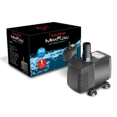 AQUATOP MaxFlow Submersible Aquarium Pump 343 GPH, Adjustable Flow Rate for Aquariums SWP-1300