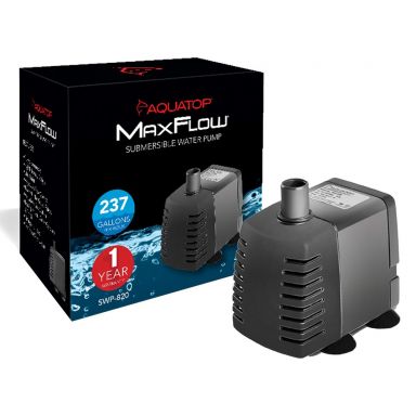 AQUATOP MaxFlow Submersible Aquarium Pump 237 GPH, Adjustable Flow Rate for Aquariums SWP-820