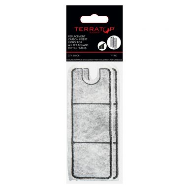 TERRATOP Replacement Carbon Insert 2-Pack for All TFT Aquatic Reptile Filters