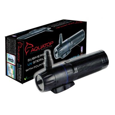 AQUATOP 264 GPH Submersible Pond Pump w/ 13W UV Sterilizer and Fountain Kit, UVFK-13