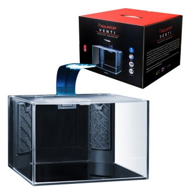 AQUATOP Venti 5 Gallon Glass Aquarium Kit with LED Light, Breza Air Pump & Filter Cartridge, VDA-04