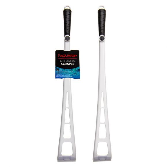 AQUATOP 22" Heavy-Duty Aquarium Scraper w/ Stainless Steel Blade and Extra Long Handle, AAS-14