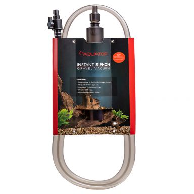 AQUATOP 12" Gravel Vacuum Cleaner Instant Siphon w/ Gravel/Fish Guard, AGV-12