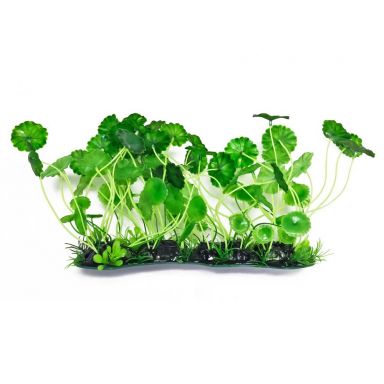 AQUATOP Green Plastic Plant 7"x12" w/ Weighted Base for Aquariums, 3016
