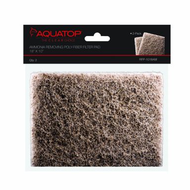 AQUATOP 18" x 10" Ammonia Removing Filter Pads 2-Pack, Cut to Fit, RFP-1018AM