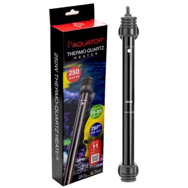 AQUATOP 250W Submersible Heater Thermo Quartz for Aquariums up to 85 Gallons, TQ-200W