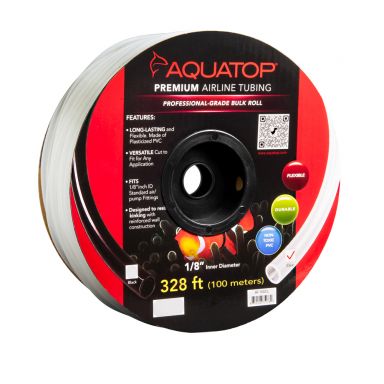 Aquatop Bulk Premium Airline Tubing, 328 feet (100M), 1/8" Inside Diameter, Clear