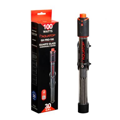 AQUATOP GHPRO Series 100W Quartz Aquarium Heater - Fully Submersible for Tanks up to 30 Gallons