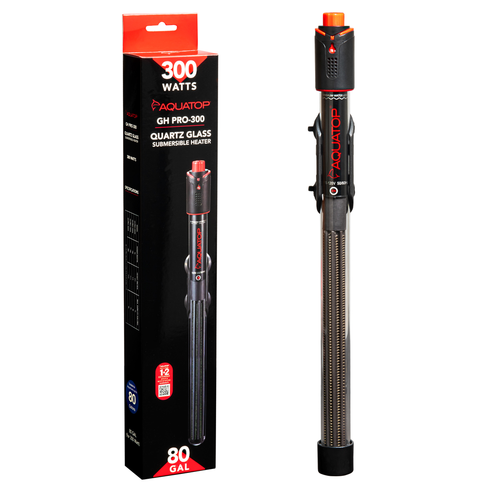 View of GHPRO Series 300W Quartz Aquarium Heater | TruAqua