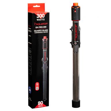 AQUATOP GHPRO Series 300W Quartz Aquarium Heater - Fully Submersible for Tanks up to 80 Gallons
