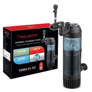 AQUATOP Forza DC Internal 360° Power Filter, 80-gph for Aquariums up to 26-Gallons FZI-DC360