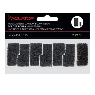 AQUATOP Replacement Carbon Foam Inserts (6-Pack) for the Forza Mini Hang-On Filter PFEM-RCI