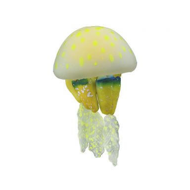 AQUATOP Yellow Small Rhizostome Pulmo Jellyfish Aquarium Decor - Realistic Floating Motion, JF-RSPOS